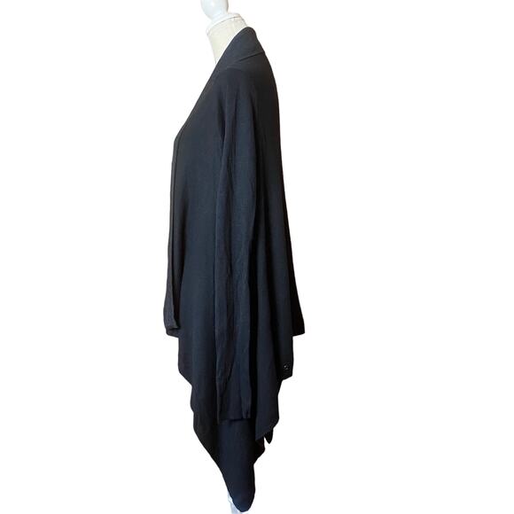 Lululemon Athletica Black Cashmere Cotton Blend Cascade Cardigan Sweater Size 10 - Picture 4 of 9